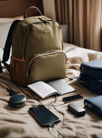 organise electronics travel backpack